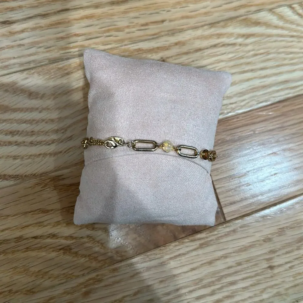 Serafina Anthropologie multi-stone stone bracelet